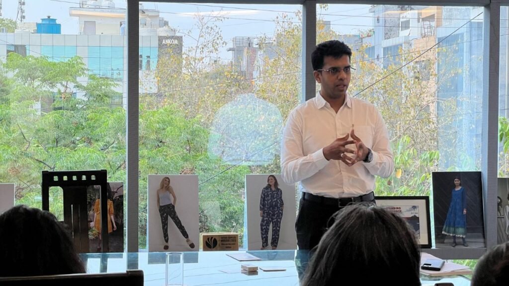 Vedarth Deshpande at a client office in New Delhi